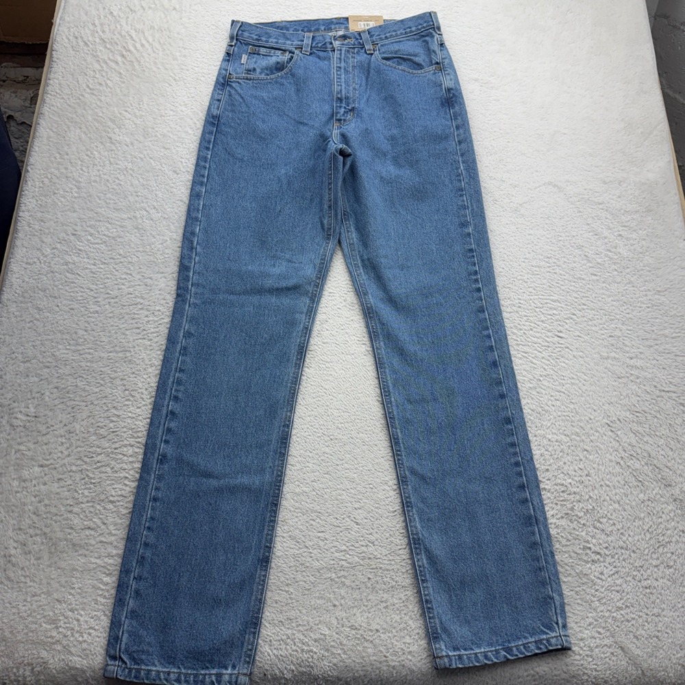 Carhartt B18-STW Mens Traditional Fit Tapered Leg Jeans Stonewash Blue 32x34 NWT